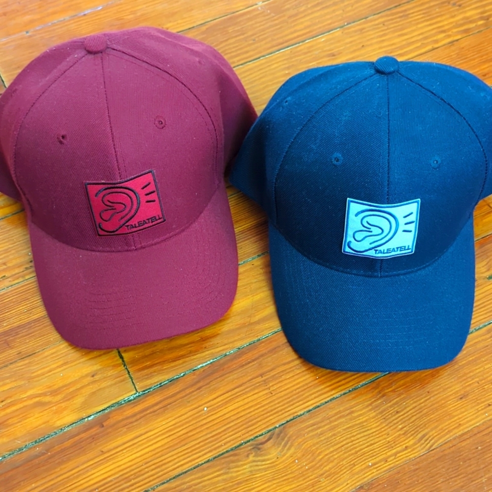 Men's Caps in Navy & Burgundy One Size -New